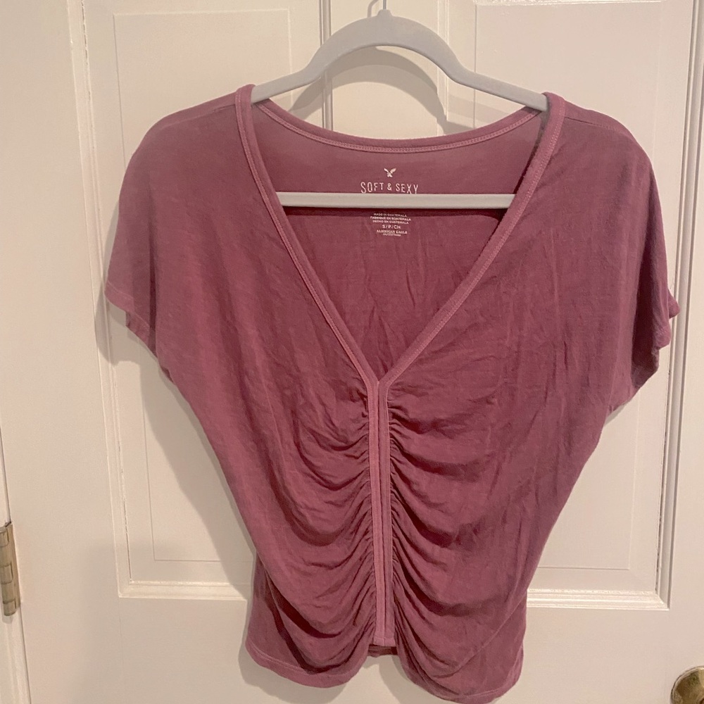 AE Soft and Sexy Ruched Front Shirt